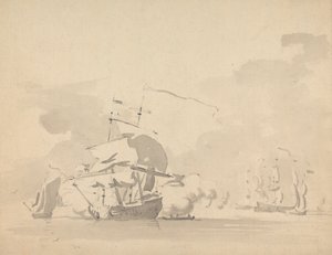 Schiffe und Segelboote auf ruhiger See