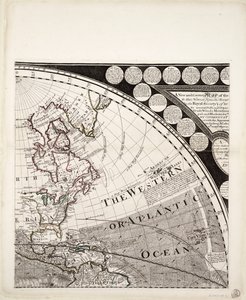Eine neue und korrekte Weltkarte (Ausschnitt), ca. 1774 von Sayer & Bennett