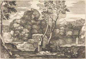Der Levit und der Priester gehen am Mann vorbei, ohne ihm zu helfen von Sébastien Bourdon