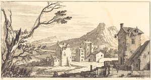 Landschaft mit Häusern