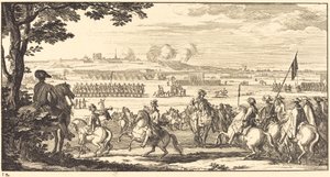 Landschaft mit einer Armee