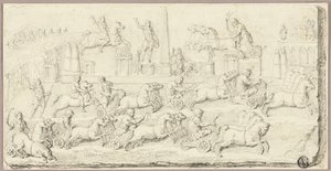 Römisches Wagenrennen (nach antikem Basrelief) von Sébastien Le Clerc the Younger