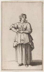 Stehende Dienerin