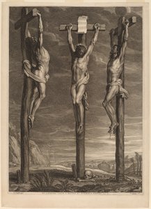 Christus gekreuzigt zwischen zwei Dieben von Schelte Adams Bolswert after Sir Peter Paul Rubens