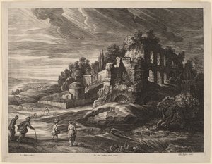 Landschaft mit großen römischen Ruinen von Schelte Adams Bolswert after Sir Peter Paul Rubens