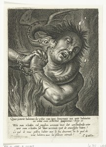 Seele in der Hölle von einem Monster gebissen von Schelte Adamsz. Bolswert