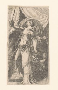 Judith mit dem Kopf von Holofernes in einem Sack von Schiavone (attributed to)