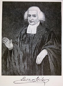 Ezra Stiles, nach dem Gemälde von John Trumball von School American