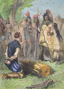 Pocahontas rettet das Leben von John Smith