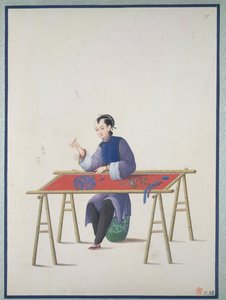 Eine Frau beim Sticken, ca. 1800