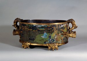 Chinesische Kunst: Topfversteck in Cloisonné-Email. 16. Jahrhundert, Paris, Decorative Arts