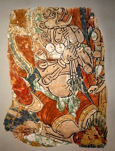 Demiac-Monster. Replik eines Fragments einer bemalten Wand aus Höhle 15 von Bezeklik, Tourfan (China)