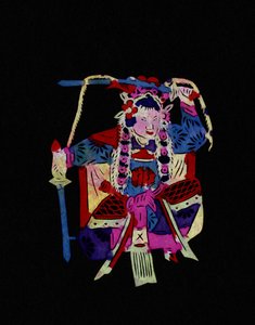 Weibliche Figur der Pekinger Oper mit Schaukeln