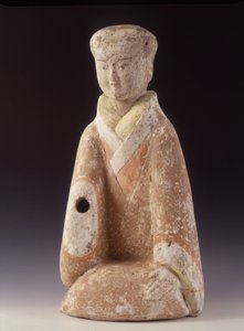 Hofdame. China, Westliche Han-Dynastie (206 v. Chr. - 220 n. Chr.), 60 cm H. Terrakotta-Statuette von School Chinese