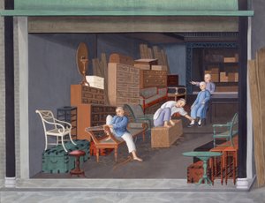 Herstellung europäischer Möbel, um 1825 von School Chinese