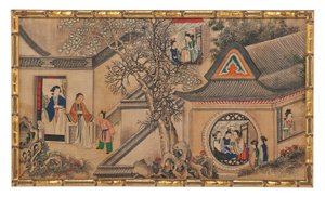 Eine von vierundzwanzig Szenen aus Traum der Roten Kammer von School Chinese