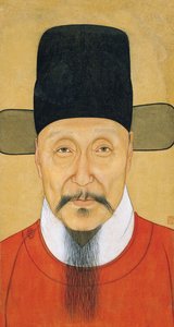 Porträt von He Bin. Gouache und Tinte, anonym, 16. Jahrhundert. Nanjing Museum von School Chinese