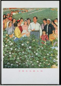"Zehntausend Produkte wachsen dank der Sonne", Propagandaposter aus der chinesischen Kulturrevolution