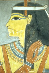 Altes Ägypten, Wandmalerei, Göttin Hathor, Grab von Horemheb, Theben von School Egyptian