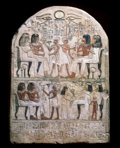 Ägyptische Antike: Stele mit einer Huldigungsszene für die Pharaonen von School Egyptian