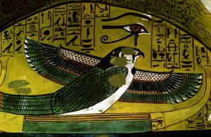 Luxor - Theben: Stätte von DEIR EL MEDINEH. Dorf und Nekropole der Handwerker. Detail eines Grabes, 18. Dynastie.
