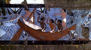 Luxor, Theben: Linkes Ufer des Nils. Stätte von DEIR EL MADINEH. Dorf und Nekropole der Handwerker: Grab von IPOUY, 18. Dynastie. von School Egyptian