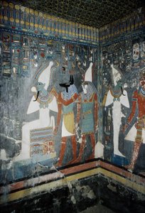 Luxor, Theben: Tal der Könige, Grab von Horemheb (-1343 - -1314), ägyptischer Pharao, auf dem die Göttin Isis erscheint