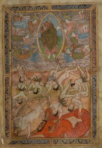Genesis, Altenglischer Hexateuch, Cotton MS Claudius B IV f.2r, um 1025-1200 von School English