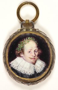 Medaillon mit einem Kopf von Michael Drayton von School English