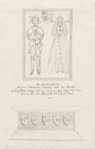 Sandon Kirche - Grab von Hugh Erdeswicke und Elizabeth Harcourt
