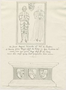 Sandon Kirche - Grab von Hugh Erdeswicke und Mary [Legh]