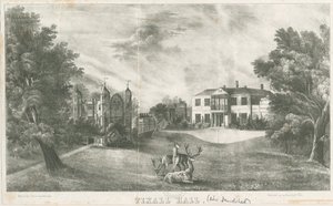 Tixall Hall und Torhaus von School English
