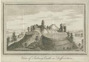 Tutbury Castle - Ostansicht (Stich)