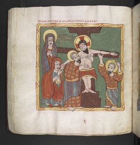 Or. 481, f.106v, Die Kreuzabnahme (Pergament) von School Ethiopian