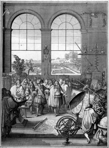 Allegorie der Wissenschaft (Ludwig XIV. besucht die Wissenschaft, 2. Ebene, Pariser Observatorium)