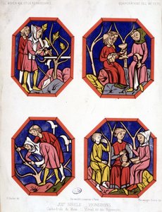 Zunft der Winzer - Glasmalerei der Winzer der Kathedrale von Le Mans