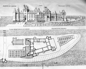 Karte des Château de Creil in der Picardie