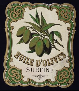 Surfine Olivenöl Etikett von School French