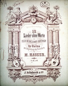 12 Lieder ohne Worte, begleitet auf dem Klavier von Felix Mendelssohn von School German