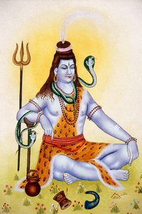 Herr Shiva Shanker Miniaturmalerei auf Papier
