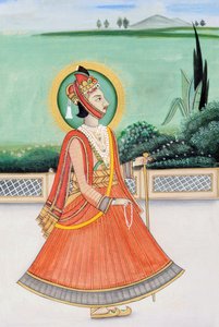 Miniaturmalerei von Maharaja Sawai Jai Singh III, Jaipur