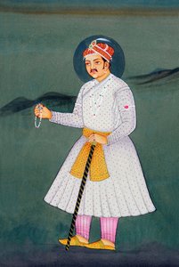 Miniaturmalerei des Mogulkaisers Akbar