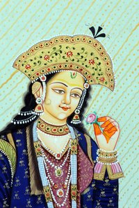 Miniaturmalerei der Mogulkaiserin Mumtaz Mahal