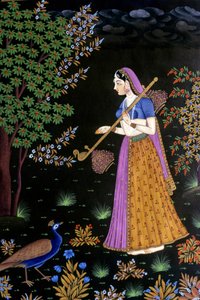 Dame genießt Musik, Indien von School Indian