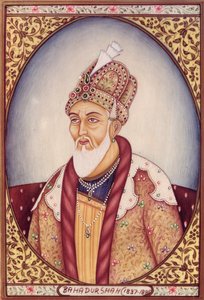 Porträt von Bahadur Shah II (1775-1862)