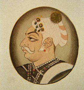 Porträt von Maharaja Bhartpur Badam Singh, Rajasthan, Indien von School Indian