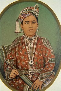 Porträt von Maharaja Ganga Singh, Bikaner, Rajasthan, Indien