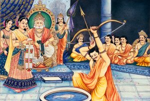 Swayamvar Miniaturmalerei auf Elfenbein