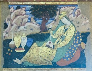Fresko im Chehel Sotoun Palast, Isfahan, Iran von School Iranian