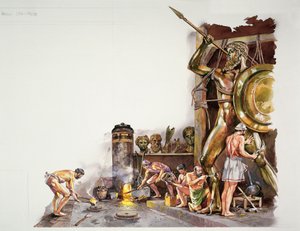 Das antike Athen - Rekonstruktion einer Bronzeskulpturenwerkstatt von School Italian